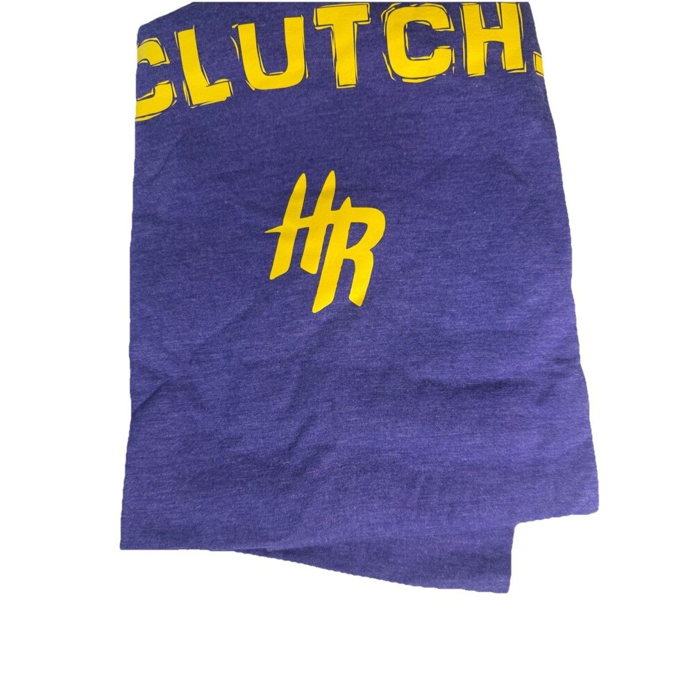 Clutch City logo Houston purple NEW David & Goliath XL T Shirt